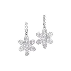 Eternity Diamond Flower Earrings