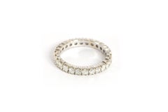 Eternity diamond ring in 18k gold, Vintage band diamond ring, 0.78 ct diamond