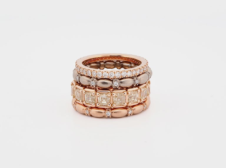 Customizable Eternity Diamond Ring in Solid Gold For Sale at 1stDibs