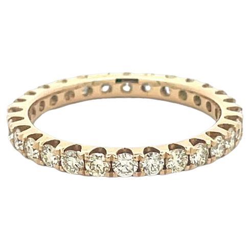 Eternity Diamond Ring RD 1.25CT 14K YG  For Sale