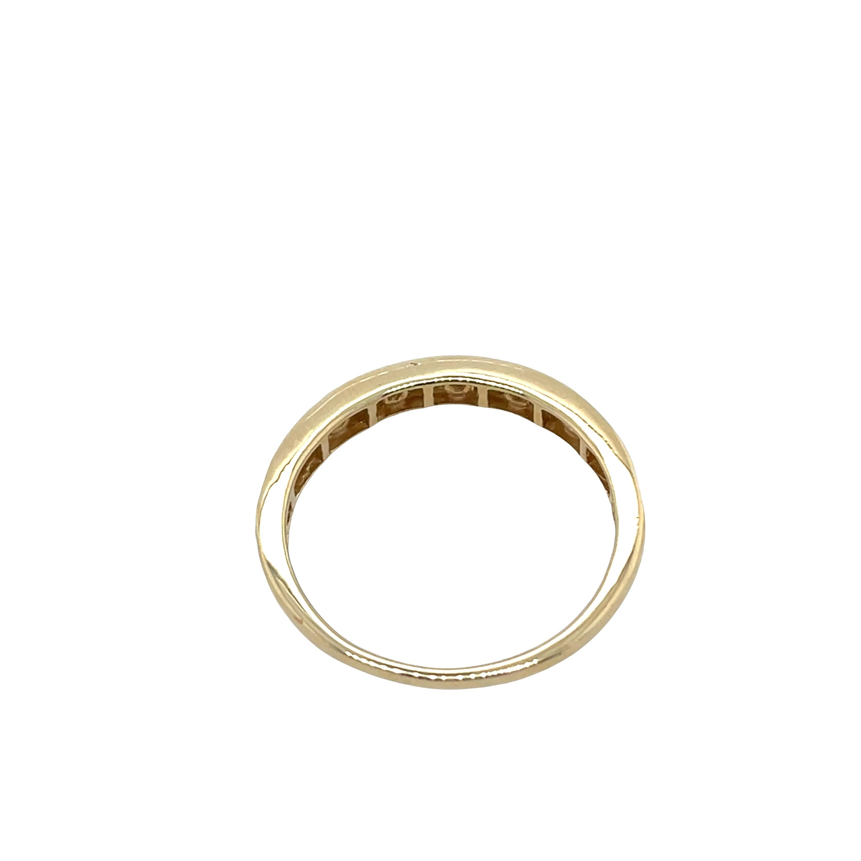 Bague d'éternité en or jaune 14 ct sertie de 0,40 ct de diamants Pour femmes en vente