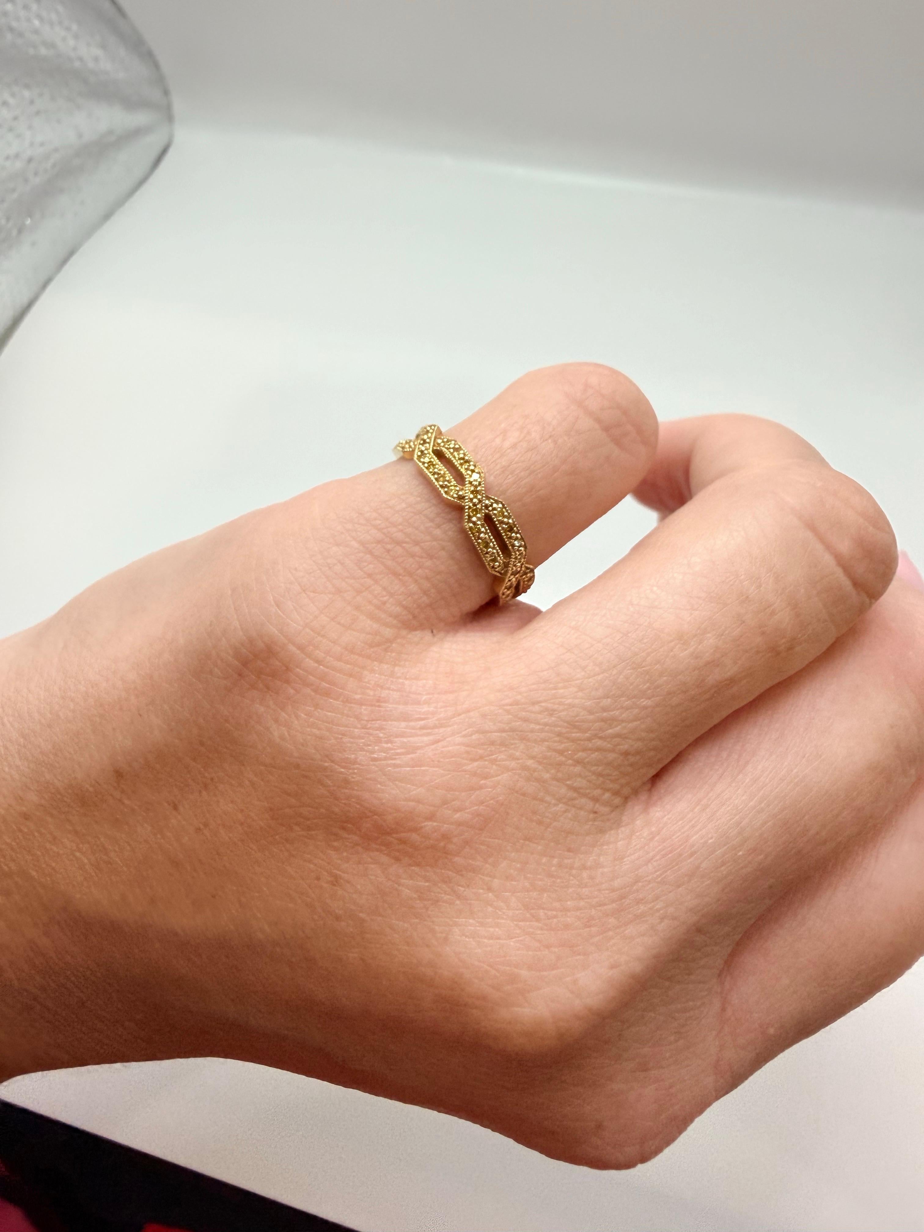 Ewiger Diamantring Größe 5 Kanarischer Diamantring 0,65 Karat (Brillantschliff) im Angebot