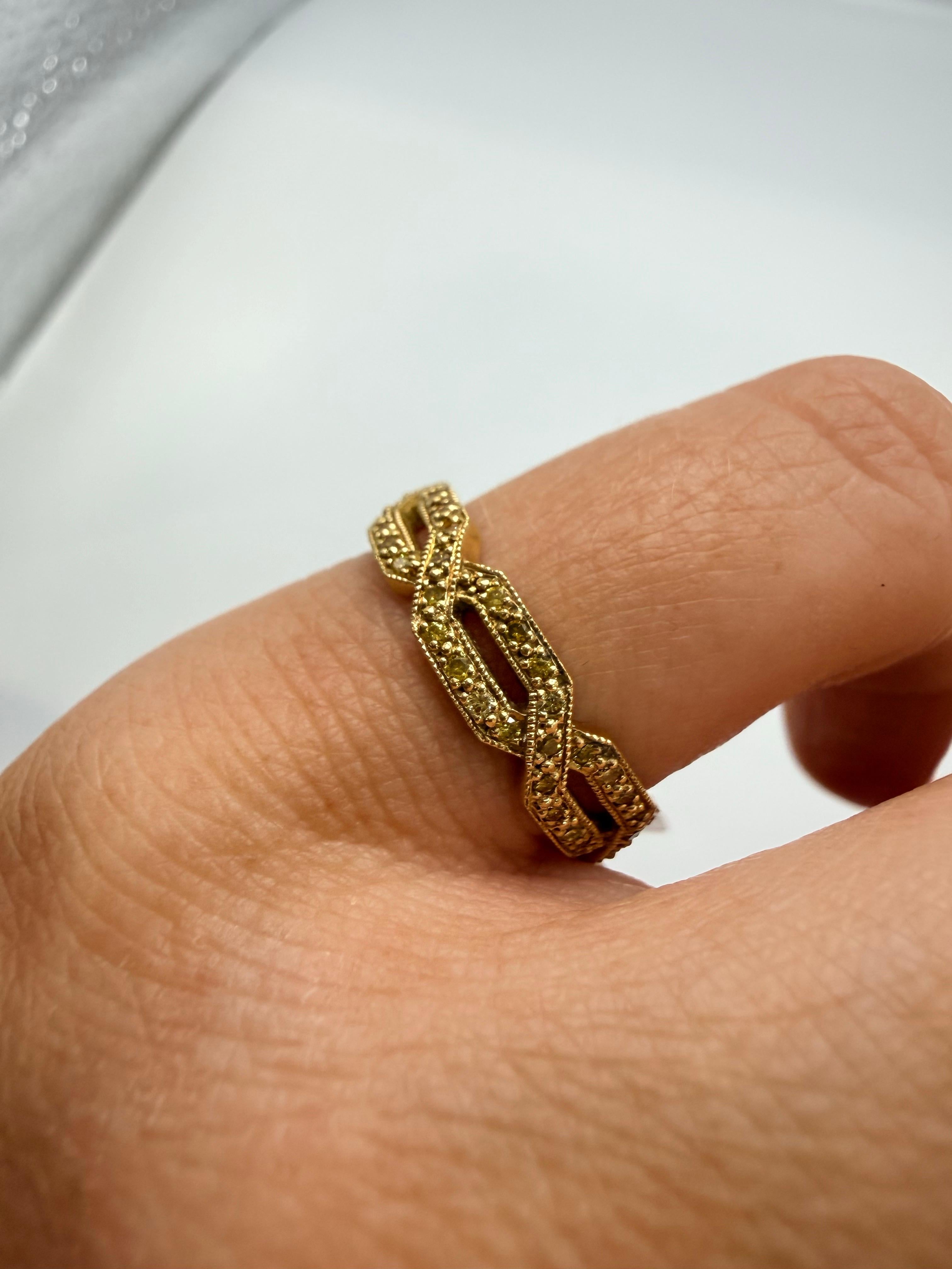 Ewiger Diamantring Größe 5 Kanarischer Diamantring 0,65 Karat für Damen oder Herren im Angebot