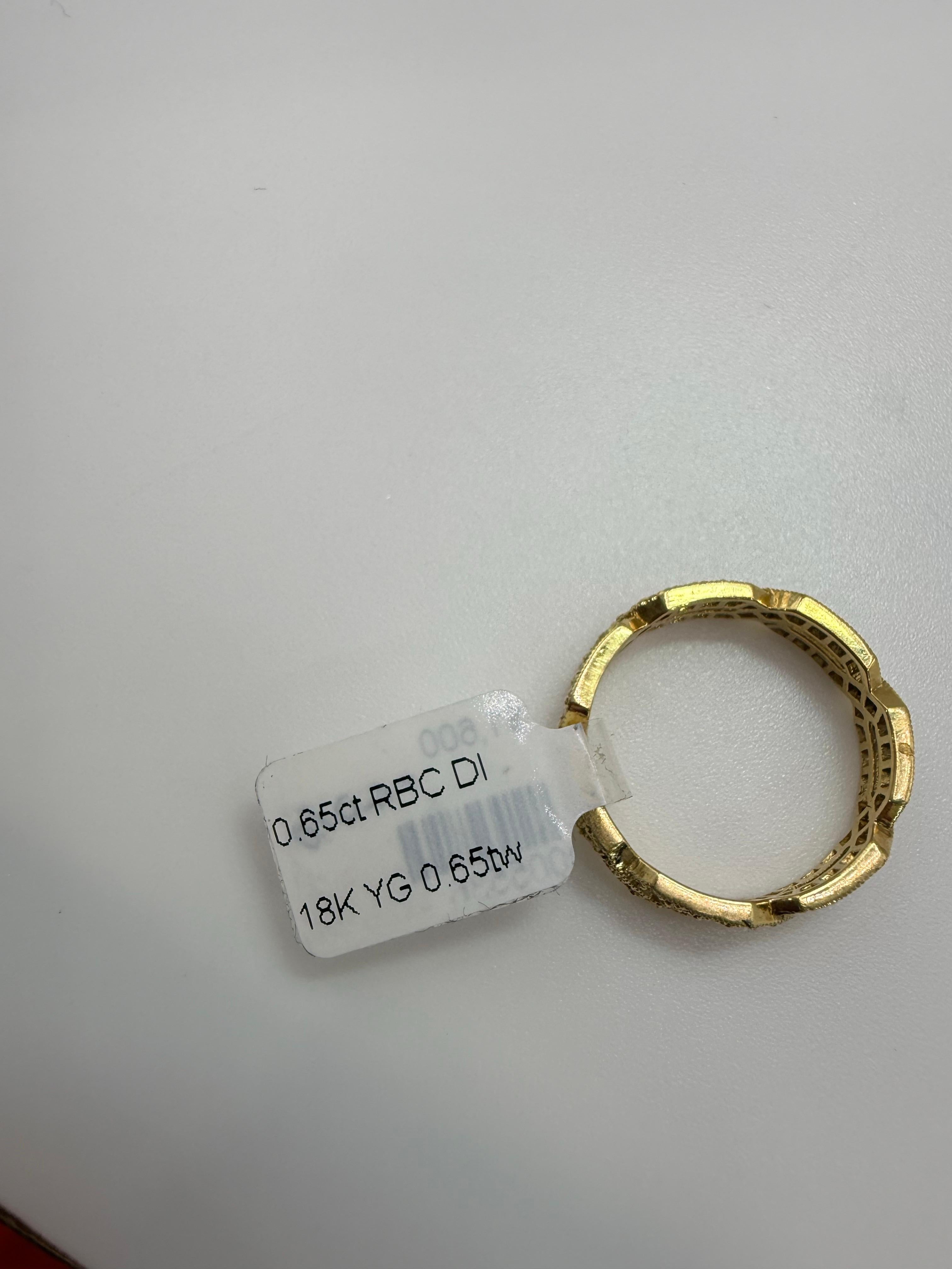 Ewiger Diamantring Größe 5 Kanarischer Diamantring 0,65 Karat im Angebot 1