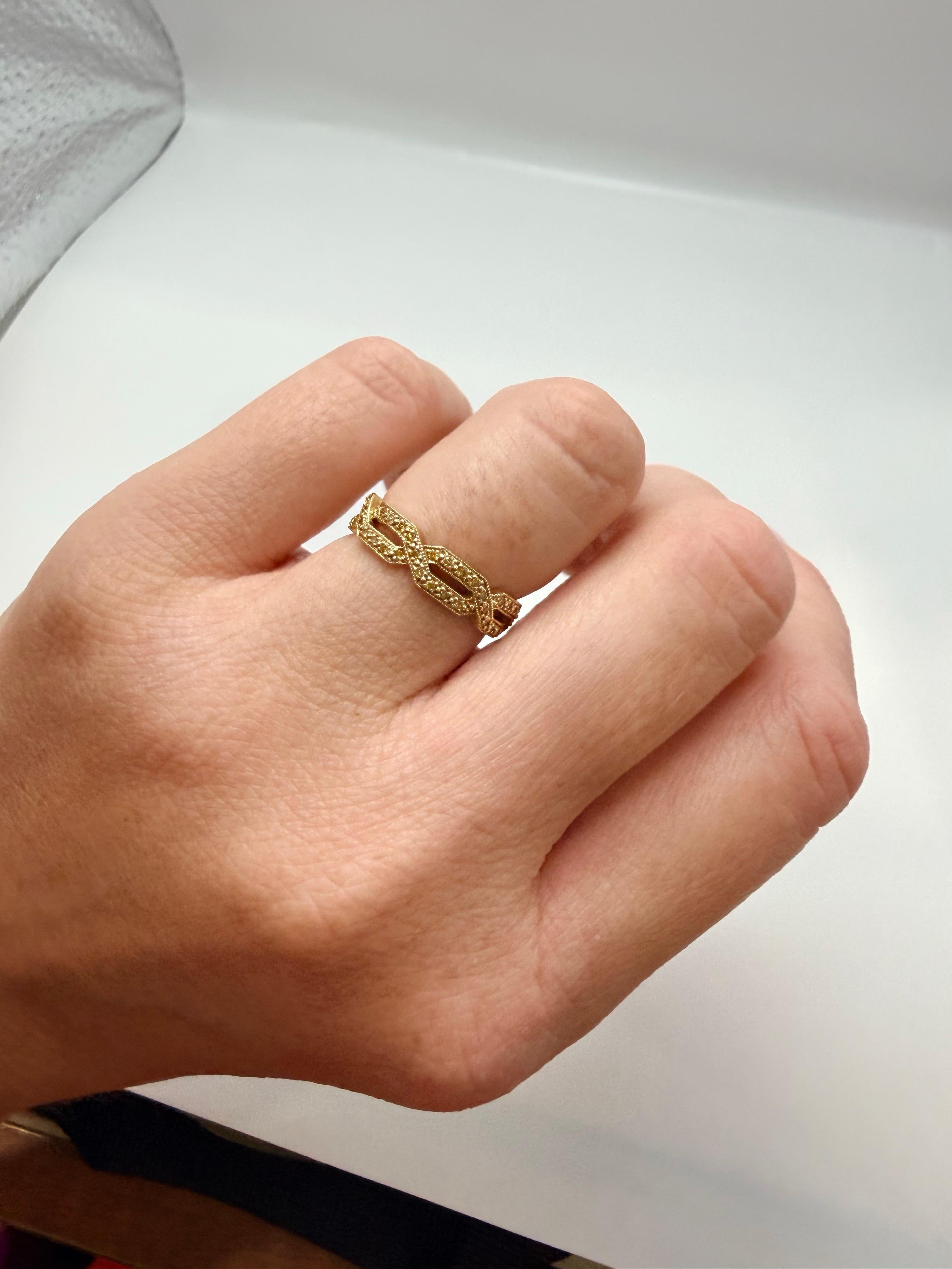 Ewiger Diamantring Größe 5 Kanarischer Diamantring 0,65 Karat im Angebot 2