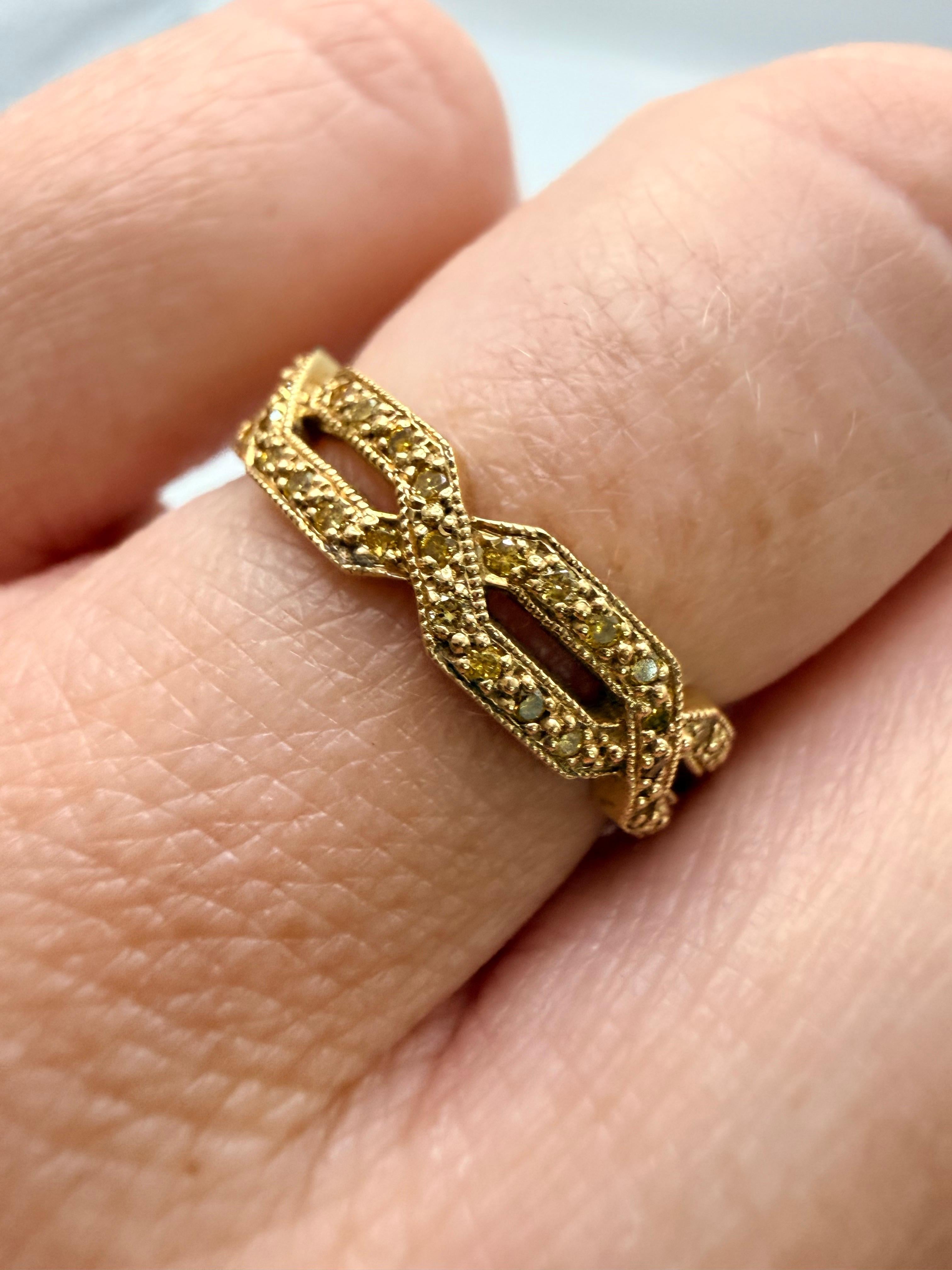 Ewiger Diamantring Größe 5 Kanarischer Diamantring 0,65 Karat im Angebot 3