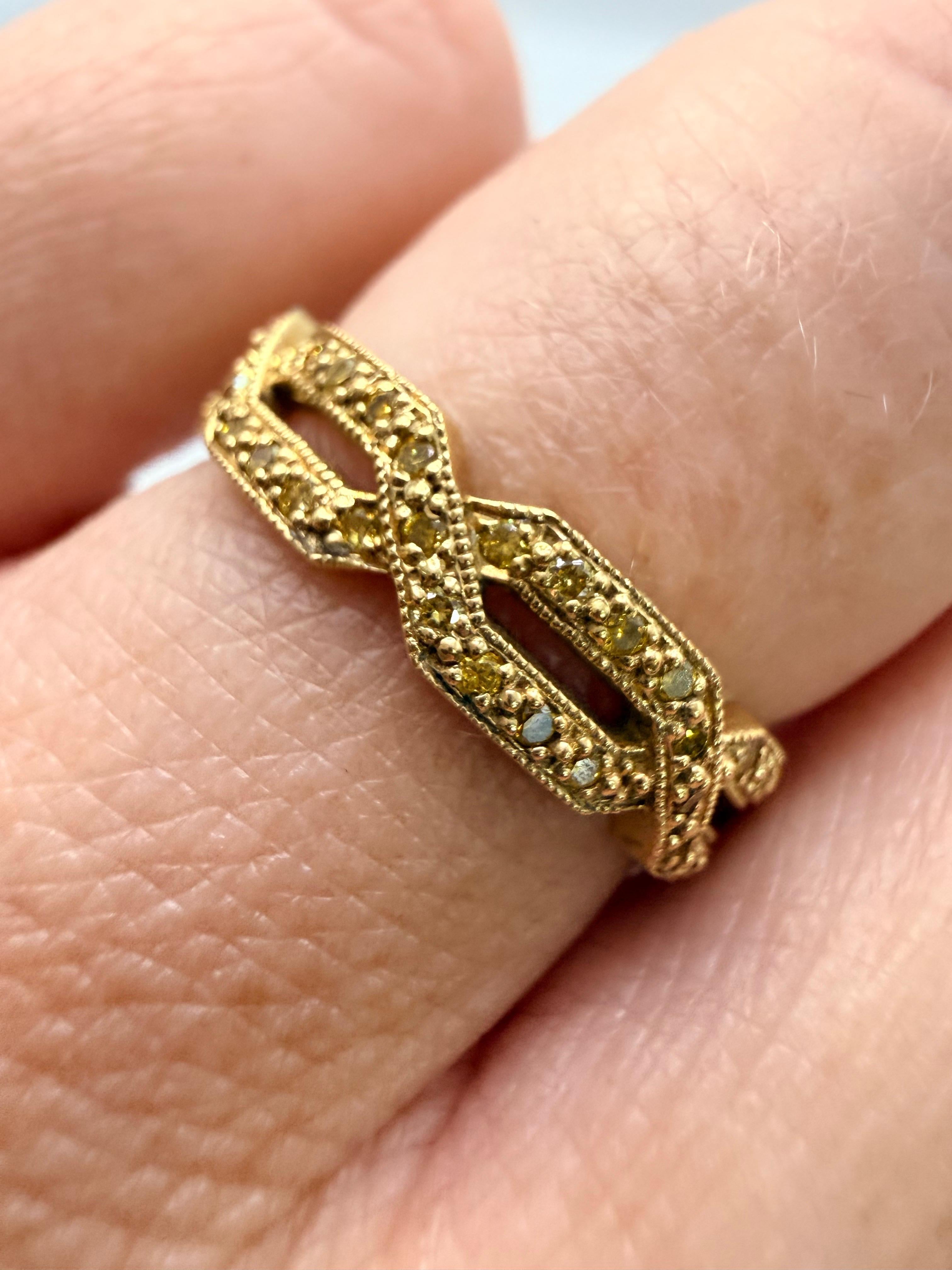 Ewiger Diamantring Größe 5 Kanarischer Diamantring 0,65 Karat im Angebot 4