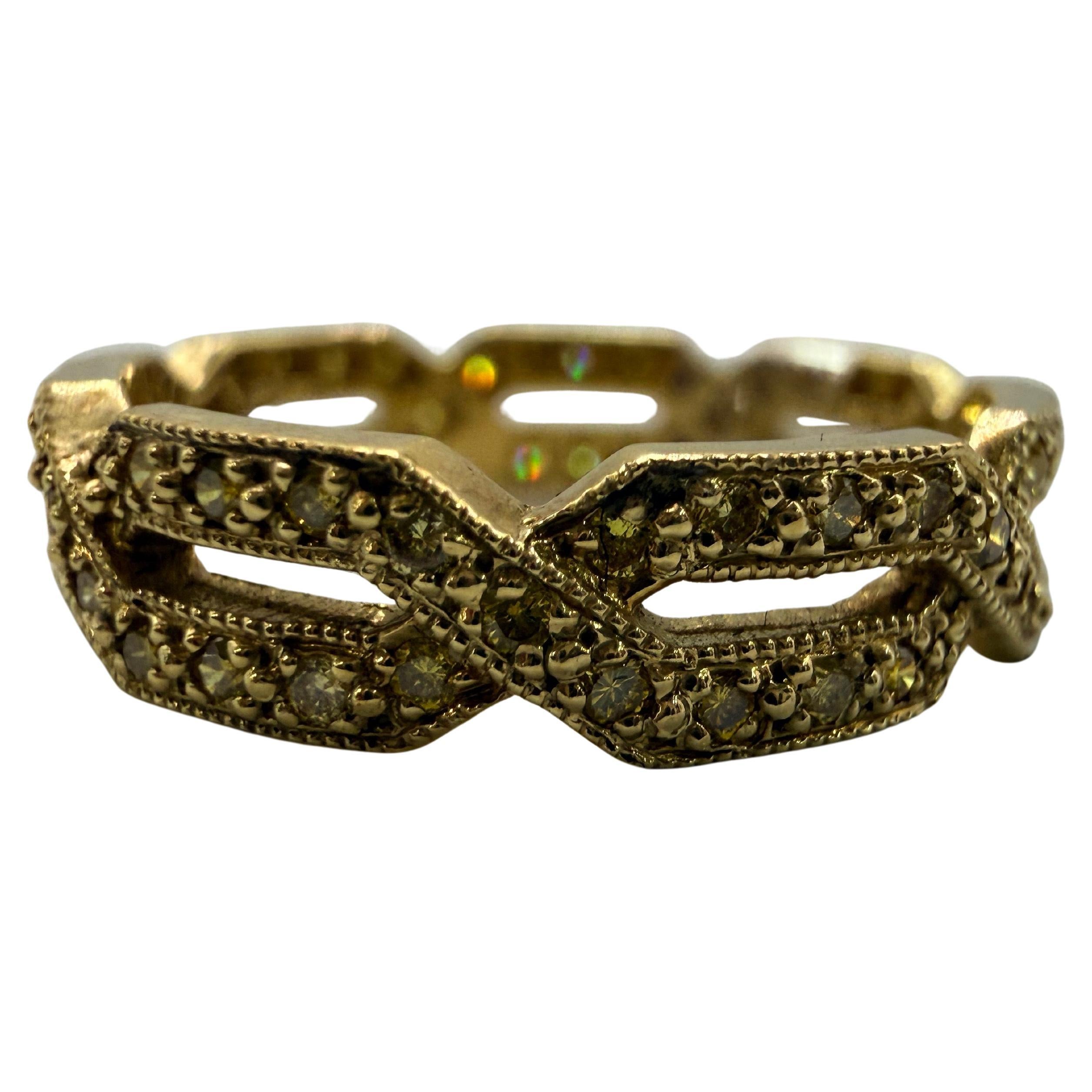 Bague éternelle en diamant taille 5 Bague en diamant canari 0,65 carats