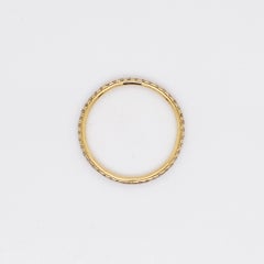 Eternity Diamond Ring Slender 18K Yellow Gold, 1/2 Carat Diamonds, 0.52 Carats