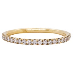 Eternity Diamond Ring Slender 18K Yellow Gold, 1/2 Carat Diamonds, 0.52 Carats