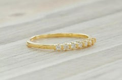 Eternity Diamond Thin Ring 14k Solid Gold Diamond Stackable Ring Band