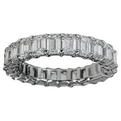 Eternity Diamond Wedding Ring in White Gold, 4.4ct