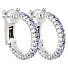 Eternity Earrings with Blue Sapphires