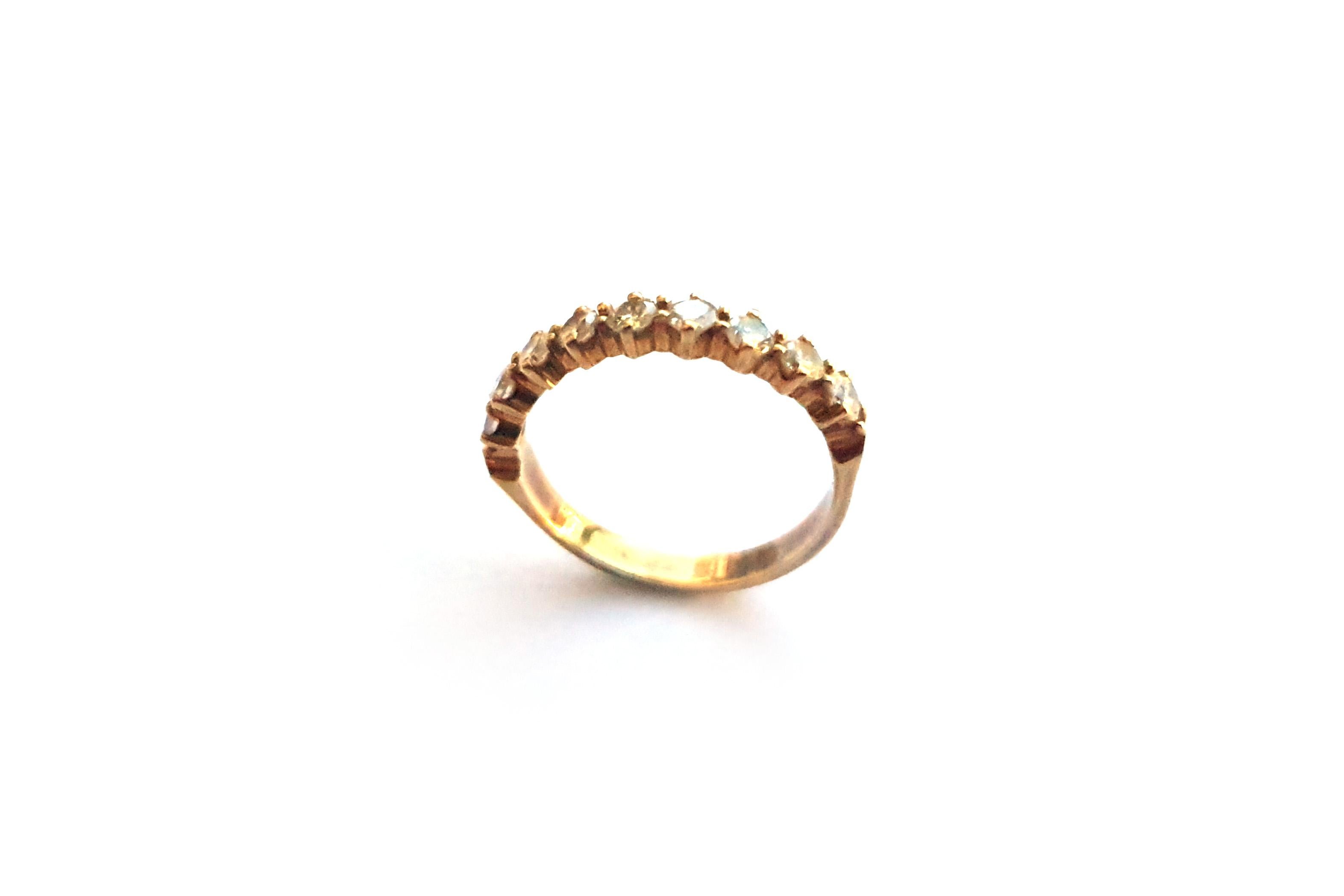 Brilliant Cut Eternity Half Band Diamond Ring, Wedding Ring For Sale