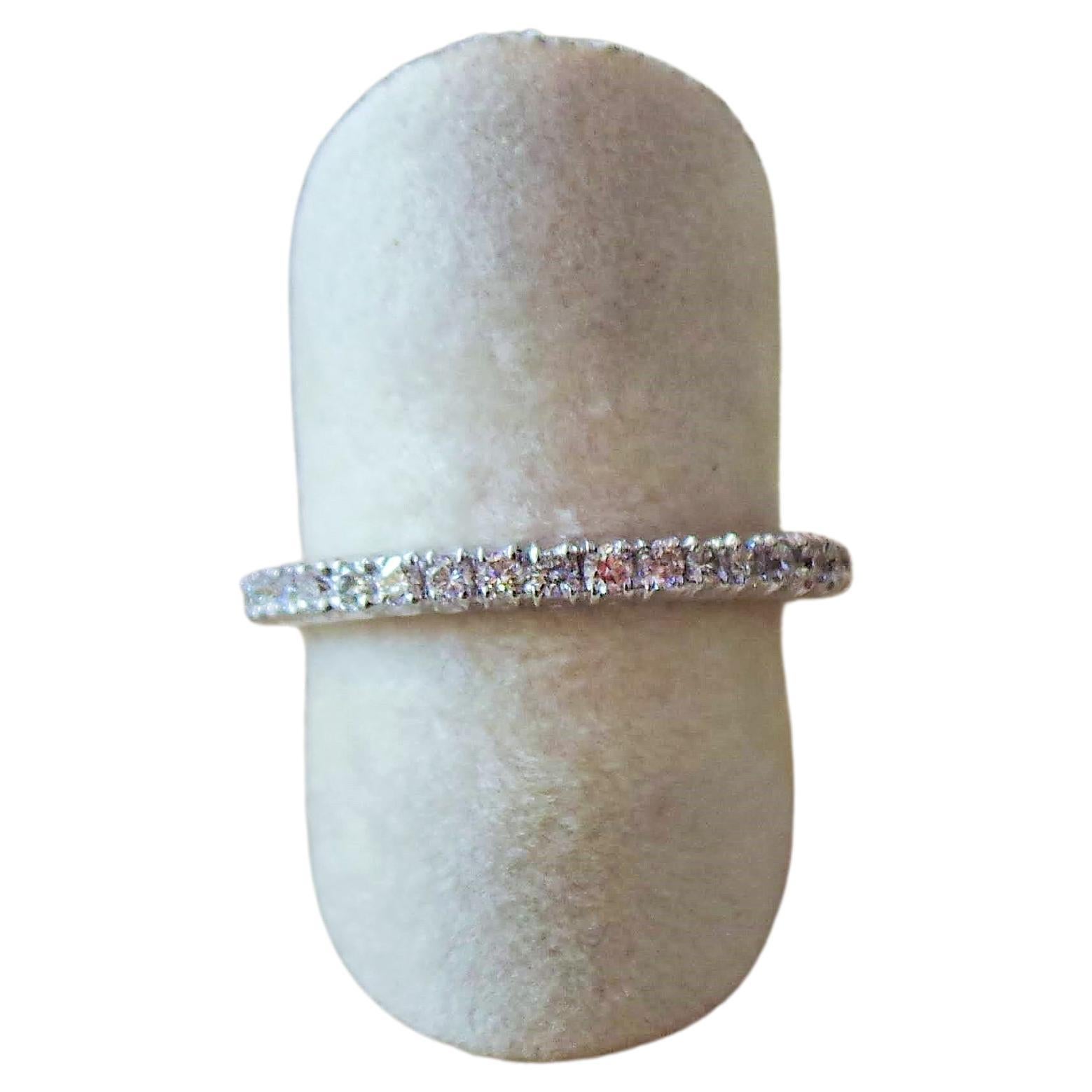 Eternity Love Diamonds 0.50 K White Gold Black Engagement Ring For Sale