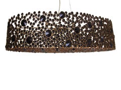 Eternity Oval Black Glass Chandelier