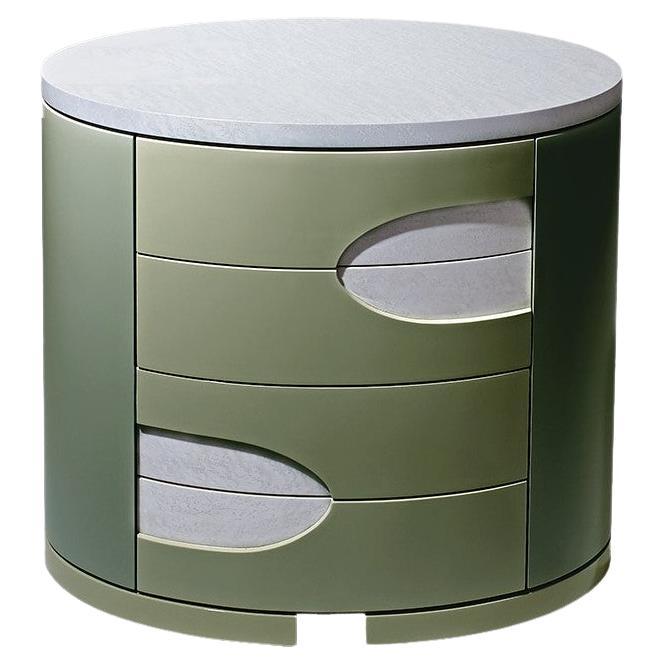 Eternity Oval II Contemporary and Customizable Bedside Table by Luísa Peixoto For Sale