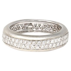 Eternity Pavé Diamond Band in 18 Karat Gold, circa 1980