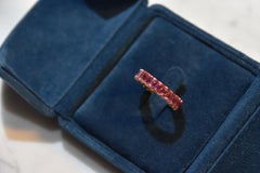 KAHN Eternity Pink Sapphire Ring in Rose/ Red Gold - ORDER only