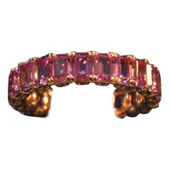 KAHN Eternity Pink Sapphire Ring in Rose/ Red Gold - ORDER only