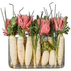 Eternity Rectangular Delfi Vase Set Arrangement, Flowers, Italy