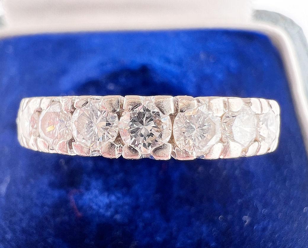 Anello dell'eternità, oro 18 carati, diamanti 2 carati H/VS - CIRCA 1990 in vendita 1