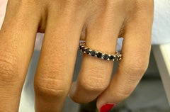 Eternity Ring 18kt Rose Gold Black Diamonds