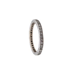 Eternity Ring Band in 18kt White Gold with 38 Round Diamonds