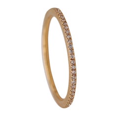 Eternity Ring Flat Band In 18Kt Yellow Gold With A Micro Pave Of 67 VS Diamonds