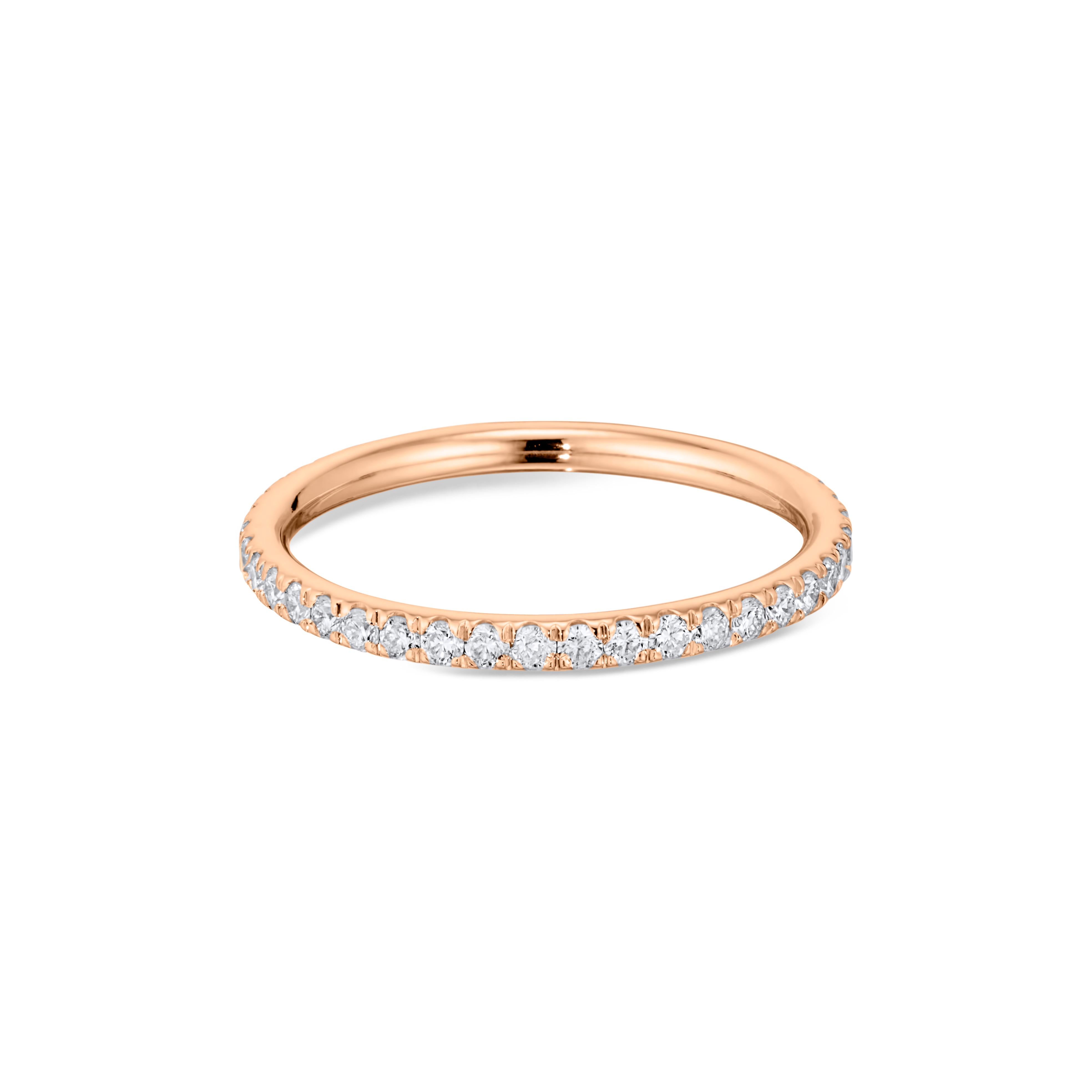 Contemporary Eternity Ring, Rose Gold For Sale