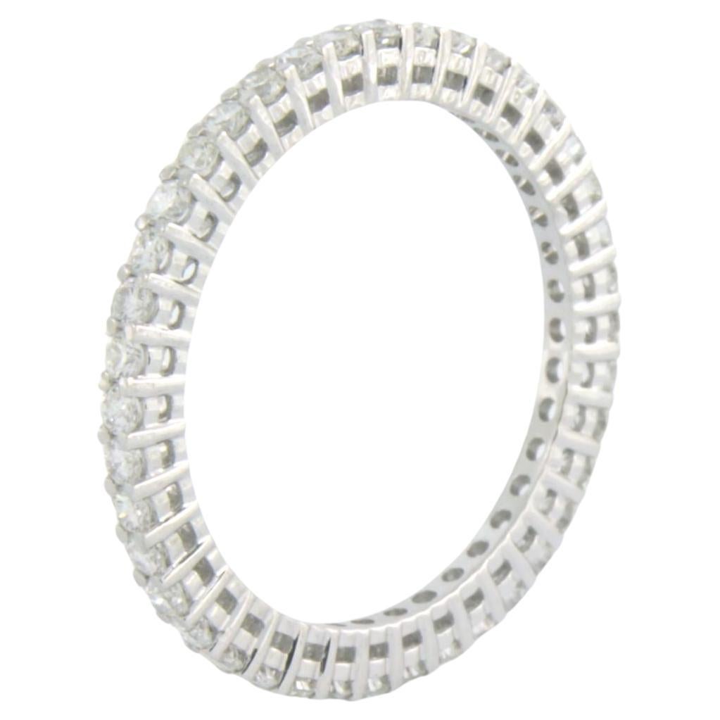 Eternity ring set with brilliant cut diamonds up to 0.84ct 18k white gold