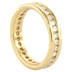 Eternity ring set with brilliant cut diamonds up to 1.50ct 18k yellow gold