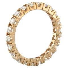 Eternity ring set with brilliant cut moisanite up to 1.07ct 18k pink gold