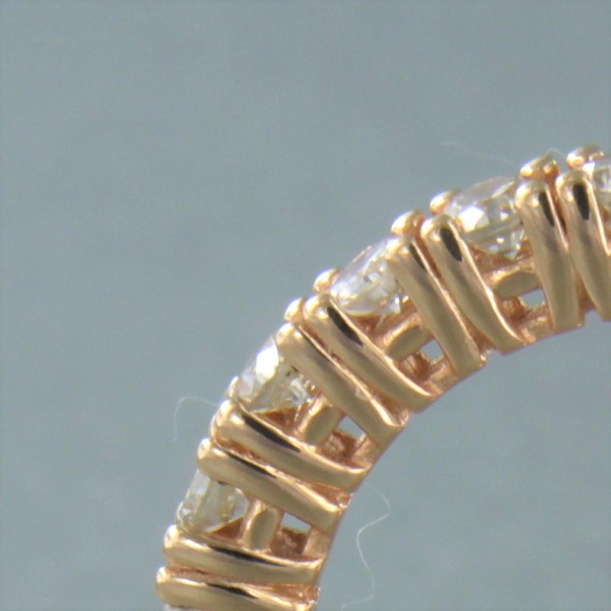 Eternity ring set with diamonds 18k pink gold In New Condition For Sale In The Hague, ZH