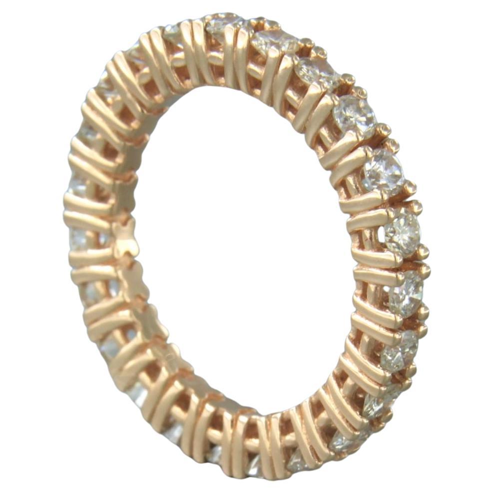 Eternity ring set with diamonds 18k pink gold