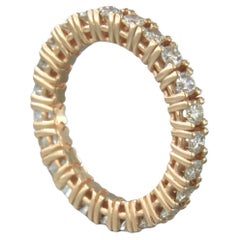 Eternity ring set with diamonds 18k pink gold