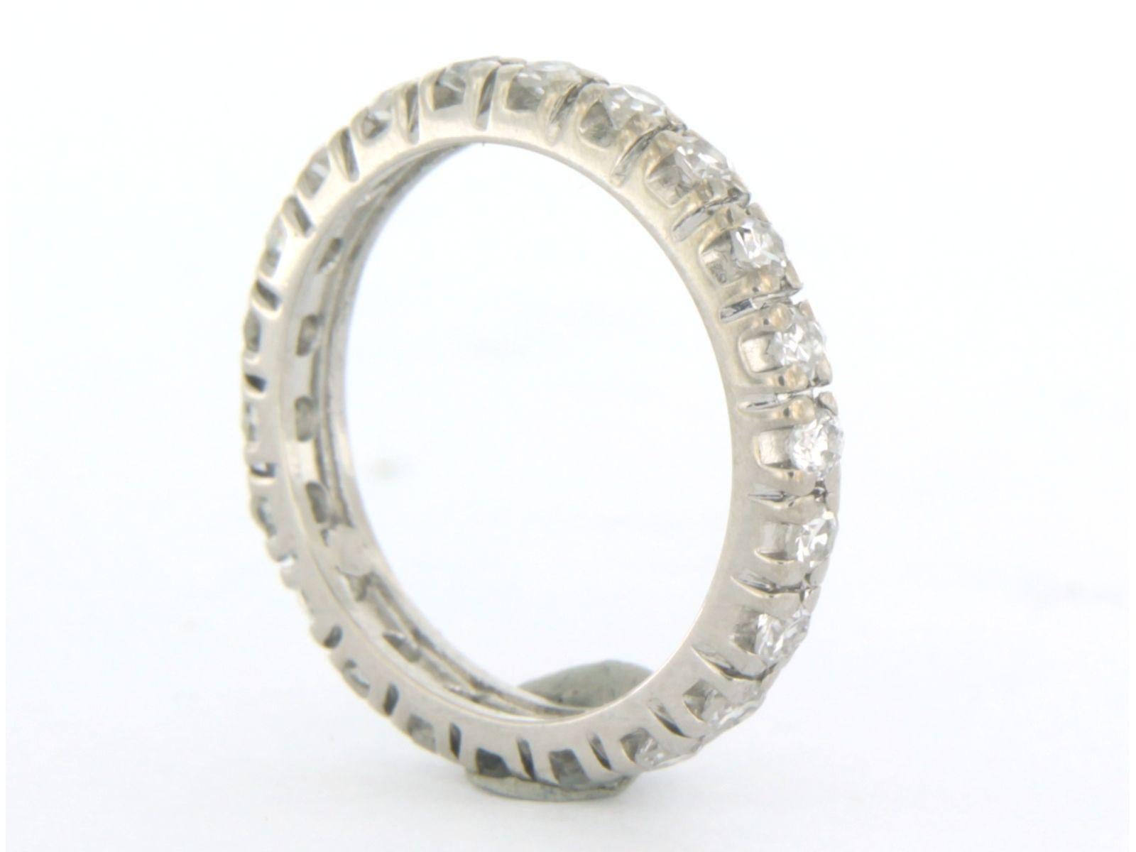 Modern Eternity Ring set with Diamonds 18k white gold For Sale
