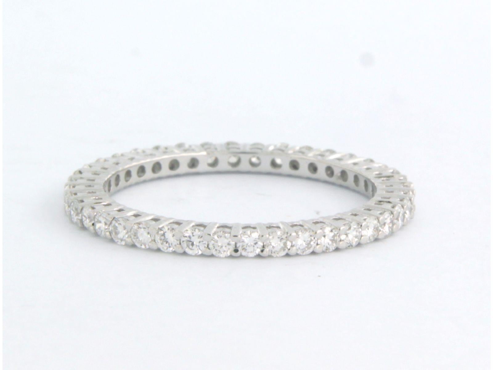 Women's Eternity ring set with diamonds 18k white gold For Sale