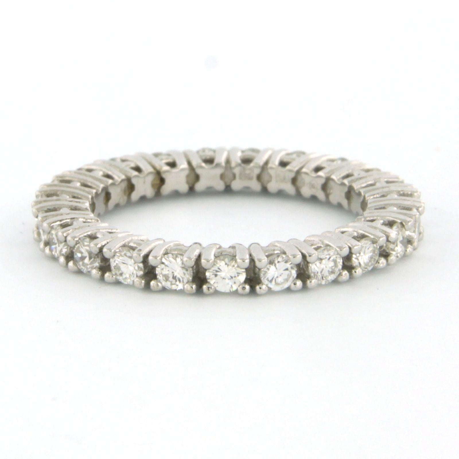 Eternity-Ring aus 18 Karat Weißgold mit Diamanten besetzt Damen im Angebot