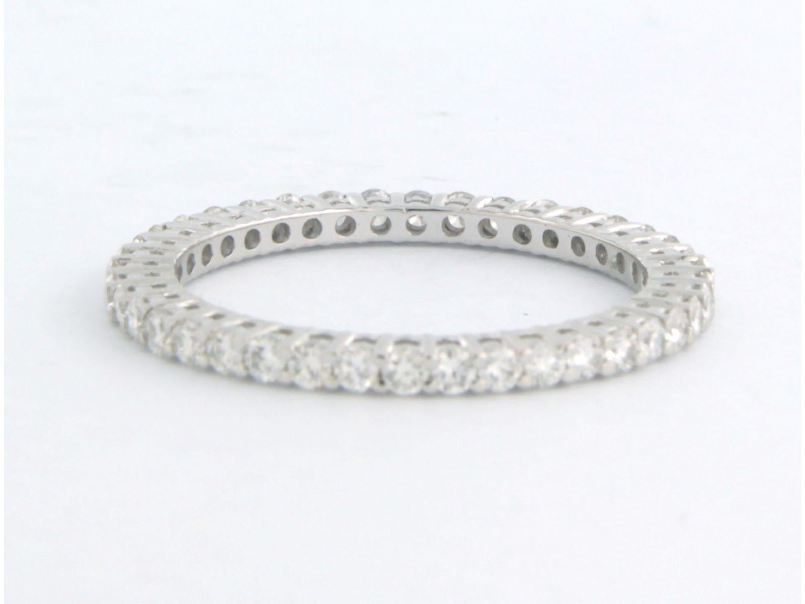 Eternity ring set with diamonds 18k white gold For Sale 1