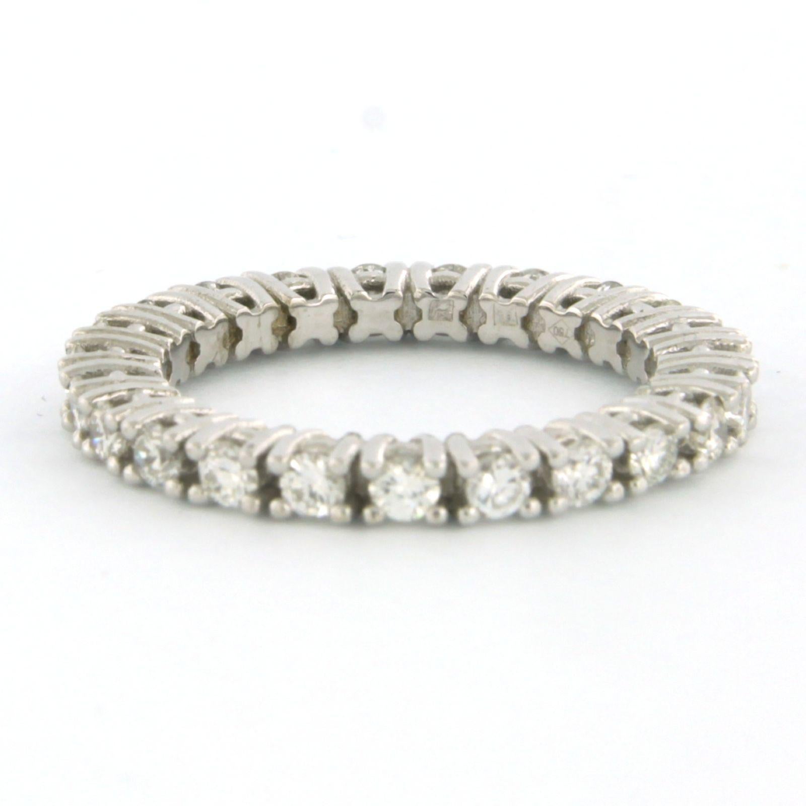 Eternity Ring set with Diamonds 18k white gold For Sale 1