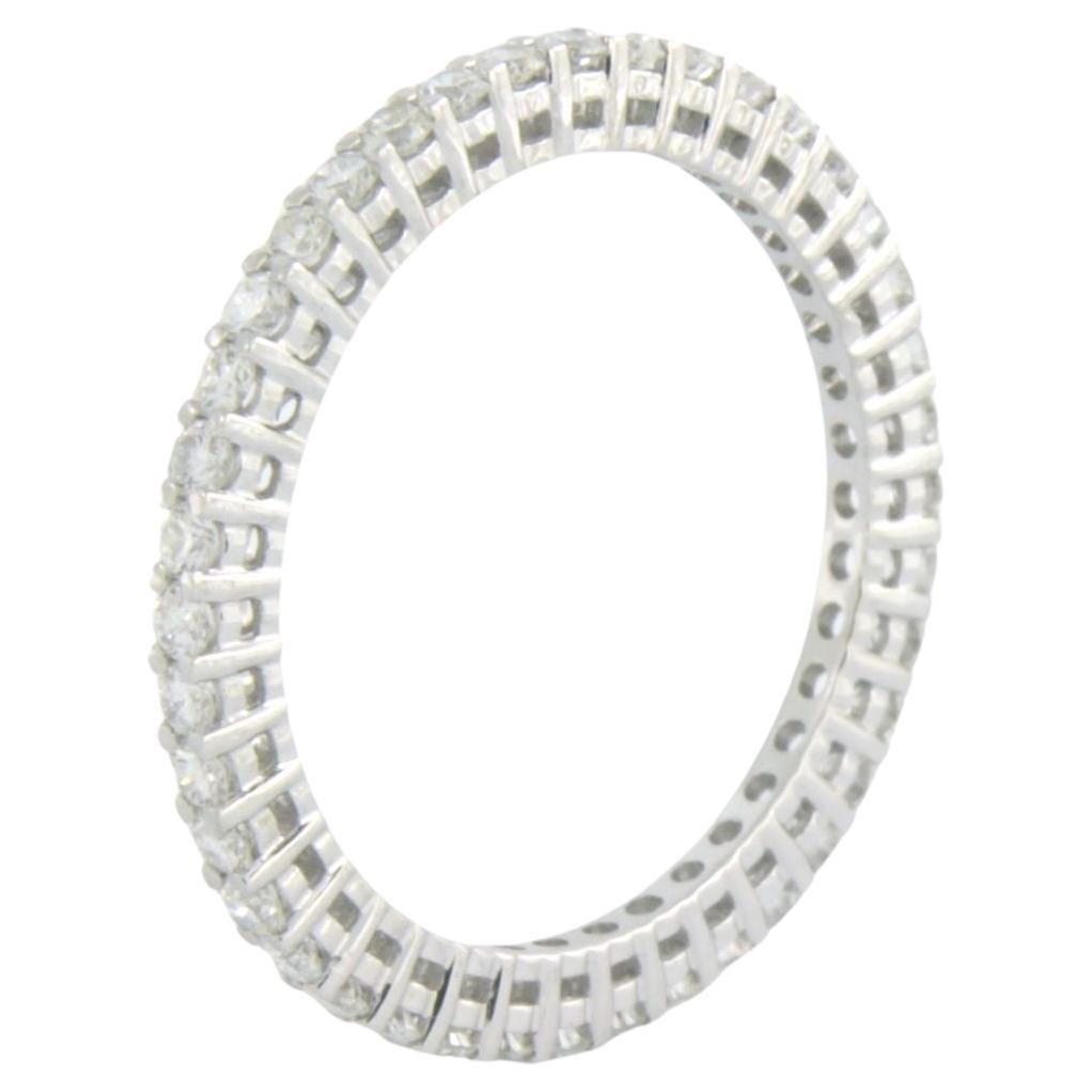 Eternity ring set with diamonds 18k white gold