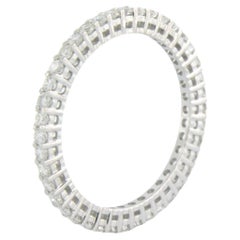 Eternity ring set with diamonds 18k white gold