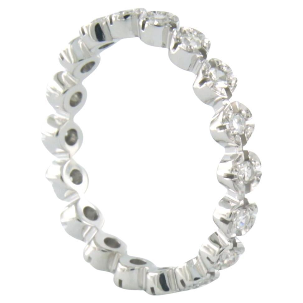 Eternity ring set with diamonds 18k white gold For Sale