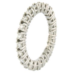 Eternity Ring set with Diamonds 18k white gold