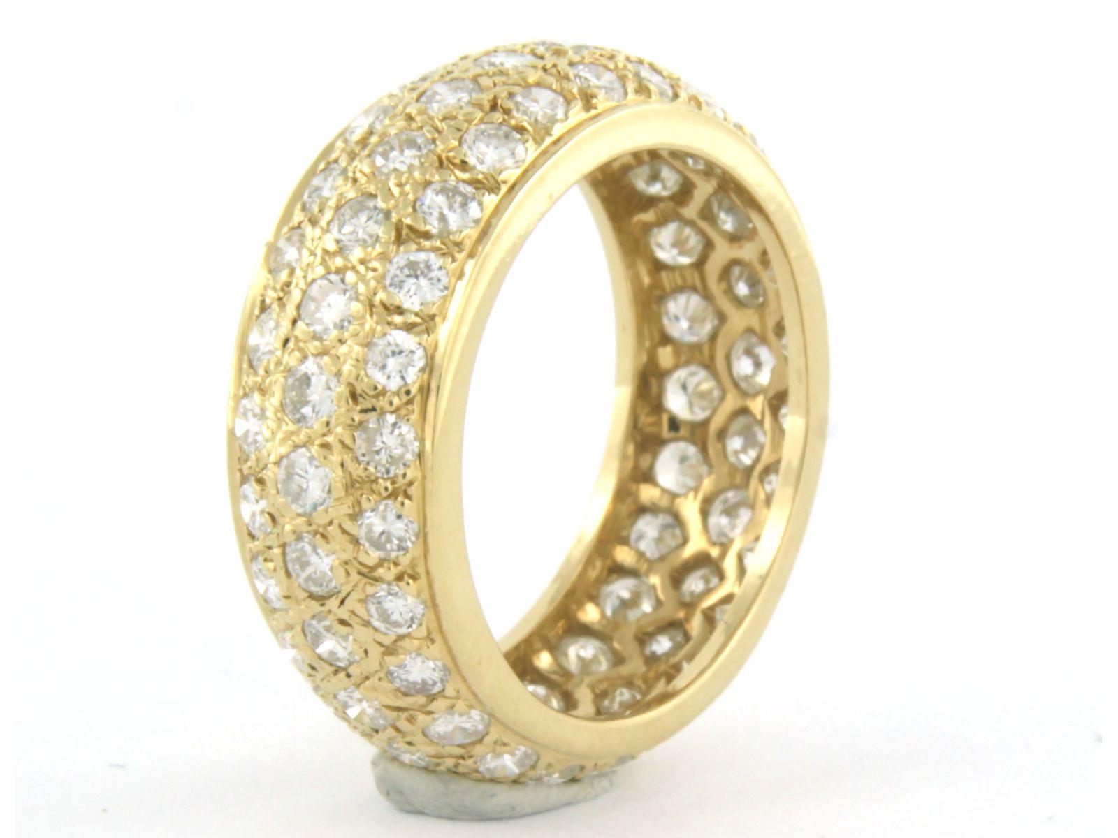 Eternity-Ring aus 18 Karat Gelbgold mit Diamanten besetzt im Angebot 1