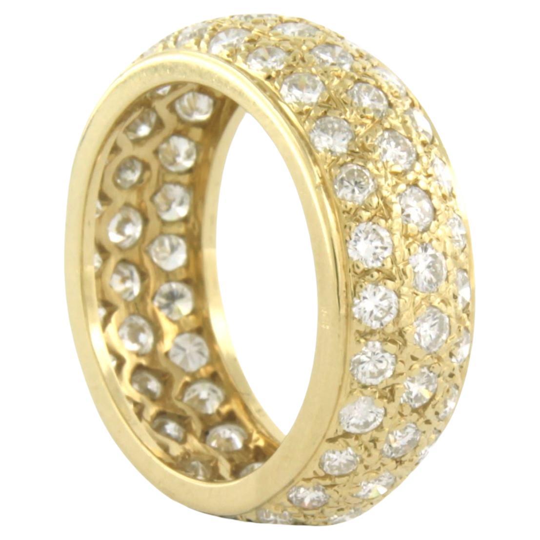 Eternity ring set with diamonds 18k yellow gold For Sale