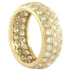 Eternity ring set with diamonds 18k yellow gold