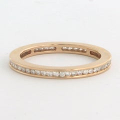 Eternity ring with brilliant cut diamonds up to 0.56ct 18k pink gold 4.1 grams
