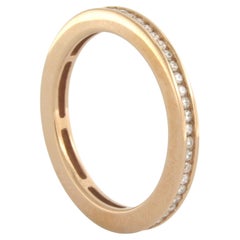 Eternity ring with brilliant cut diamonds up to 0.56ct 18k pink gold 4.1 grams
